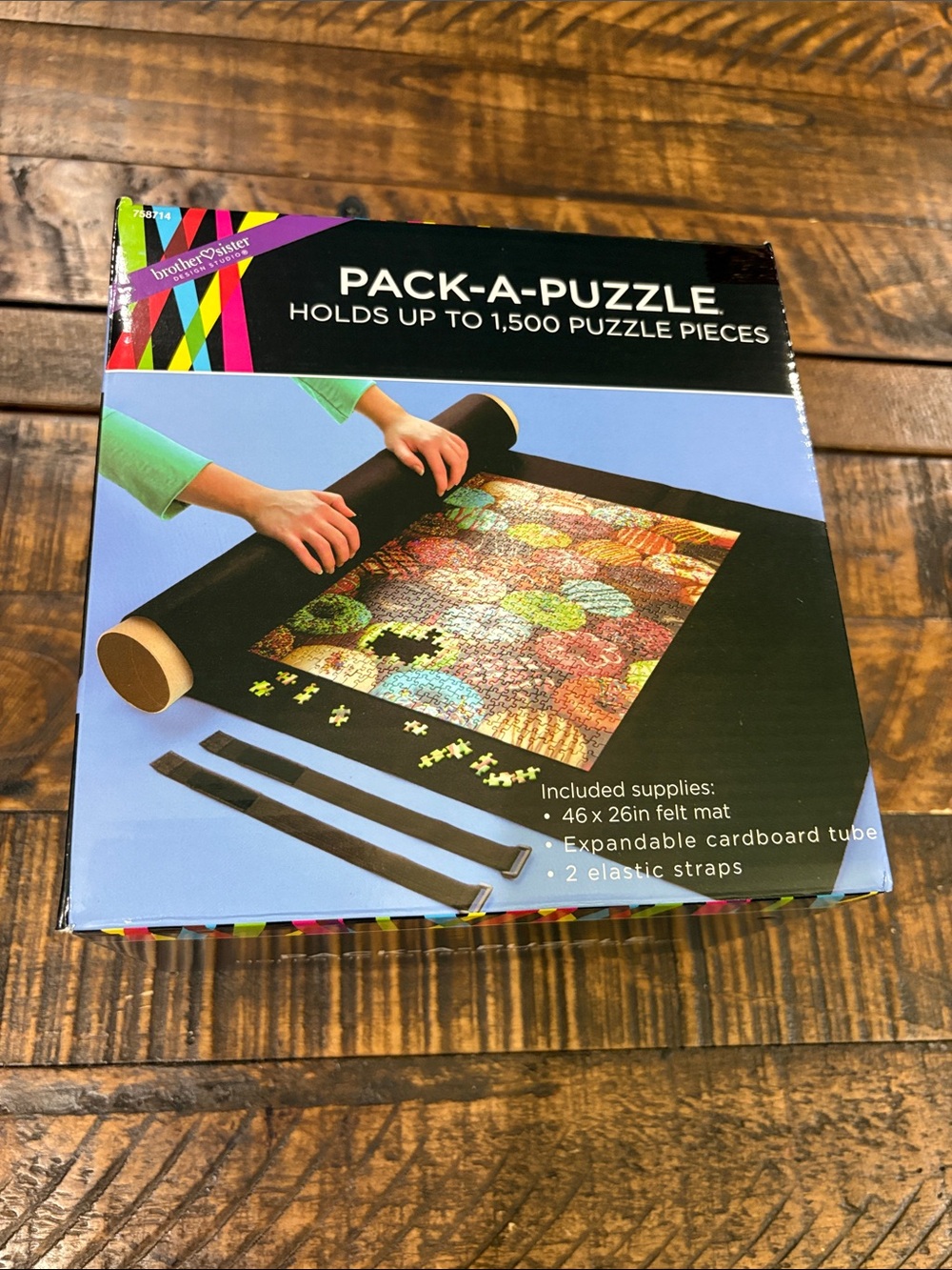 Pack-A-Puzzle Black Puzzle Storage Mat and Tube